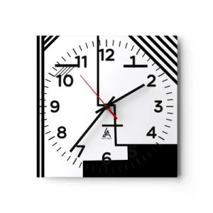 Horloge murale - Pendule murale - Juste un baiser - 40x40 cm