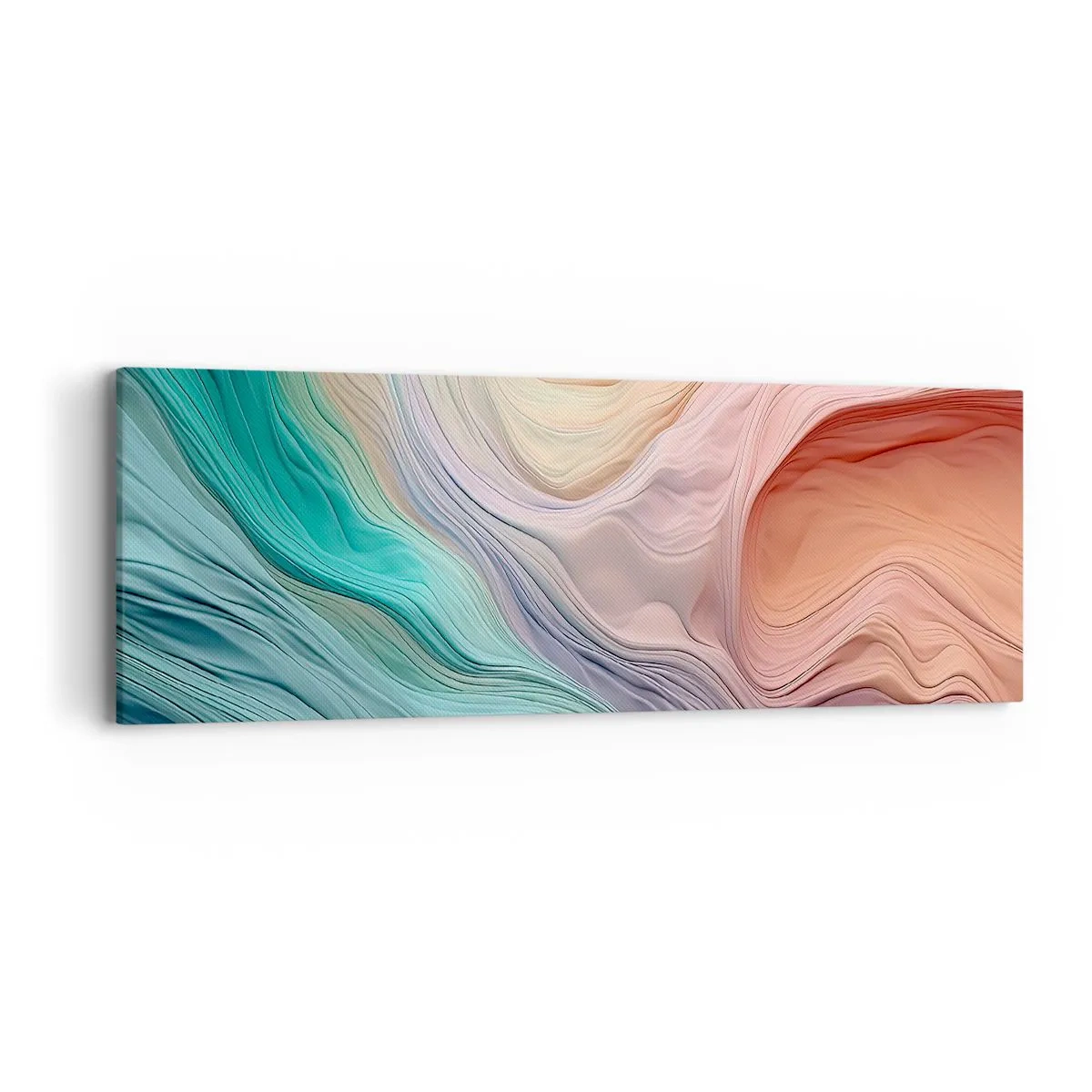 Impression sur toile - Image sur toile - Vague arc-en-ciel - 90x30 cm