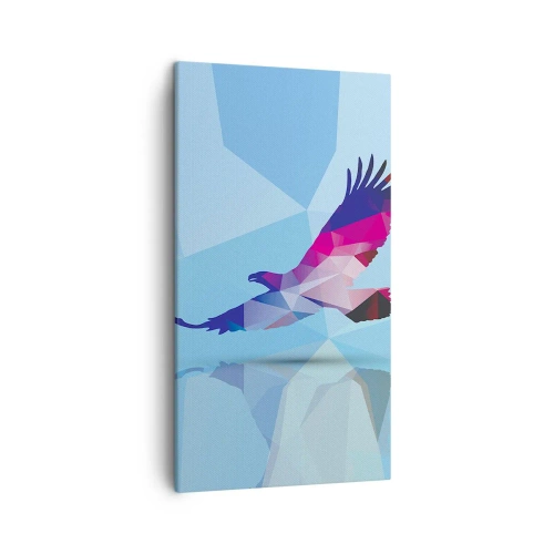 Impression sur toile - Image sur toile - Aigle en cristal lilas - 45x80 cm