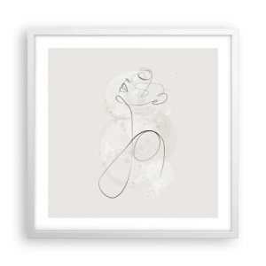 Affiche dans un cadre blanc - Poster - Spirale de beauté - 50x50 cm
