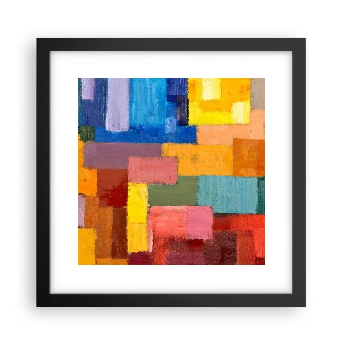 Affiche dans un cadre noir - Poster - Chacun est différent, tout est coloré - 30x30 cm