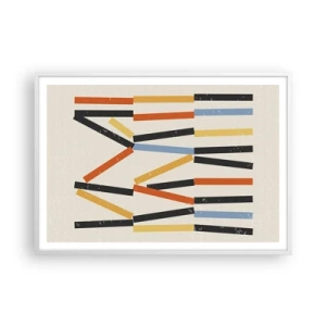 Affiche dans un cadre blanc - Poster - Composition de niveaux - 100x70 cm