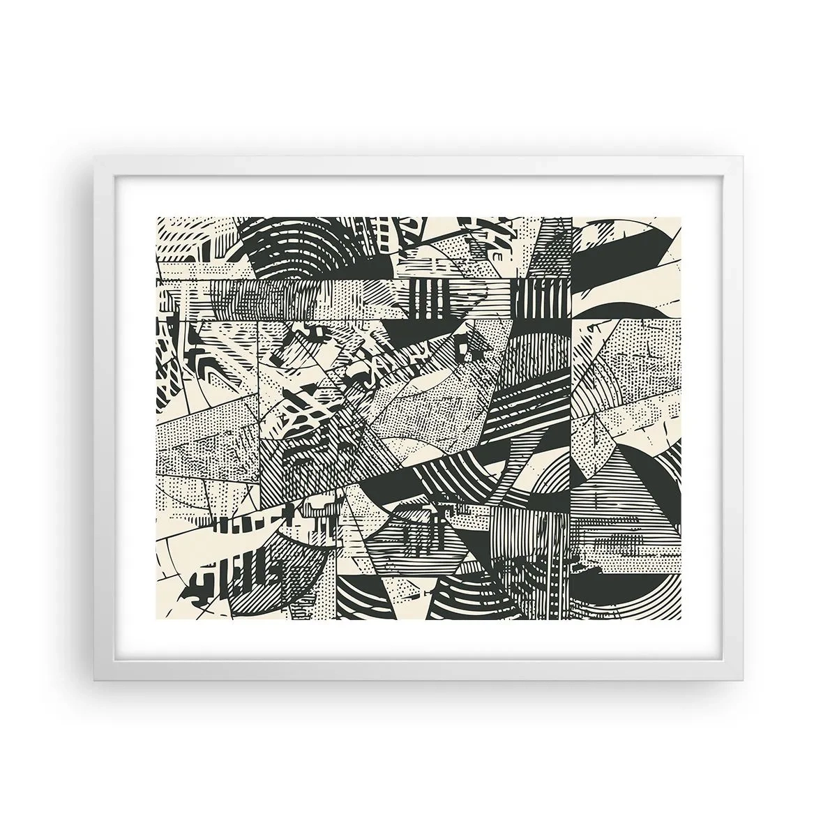 Affiche dans un cadre blanc - Poster - Dynamique du modernisme - 50x40 cm