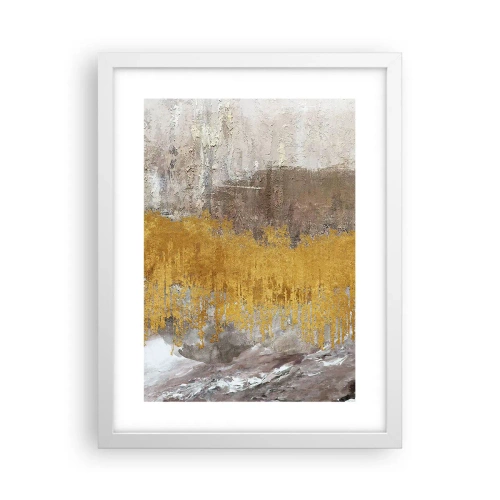 Affiche dans un cadre blanc - Poster - Une explosion d'or - 30x40 cm