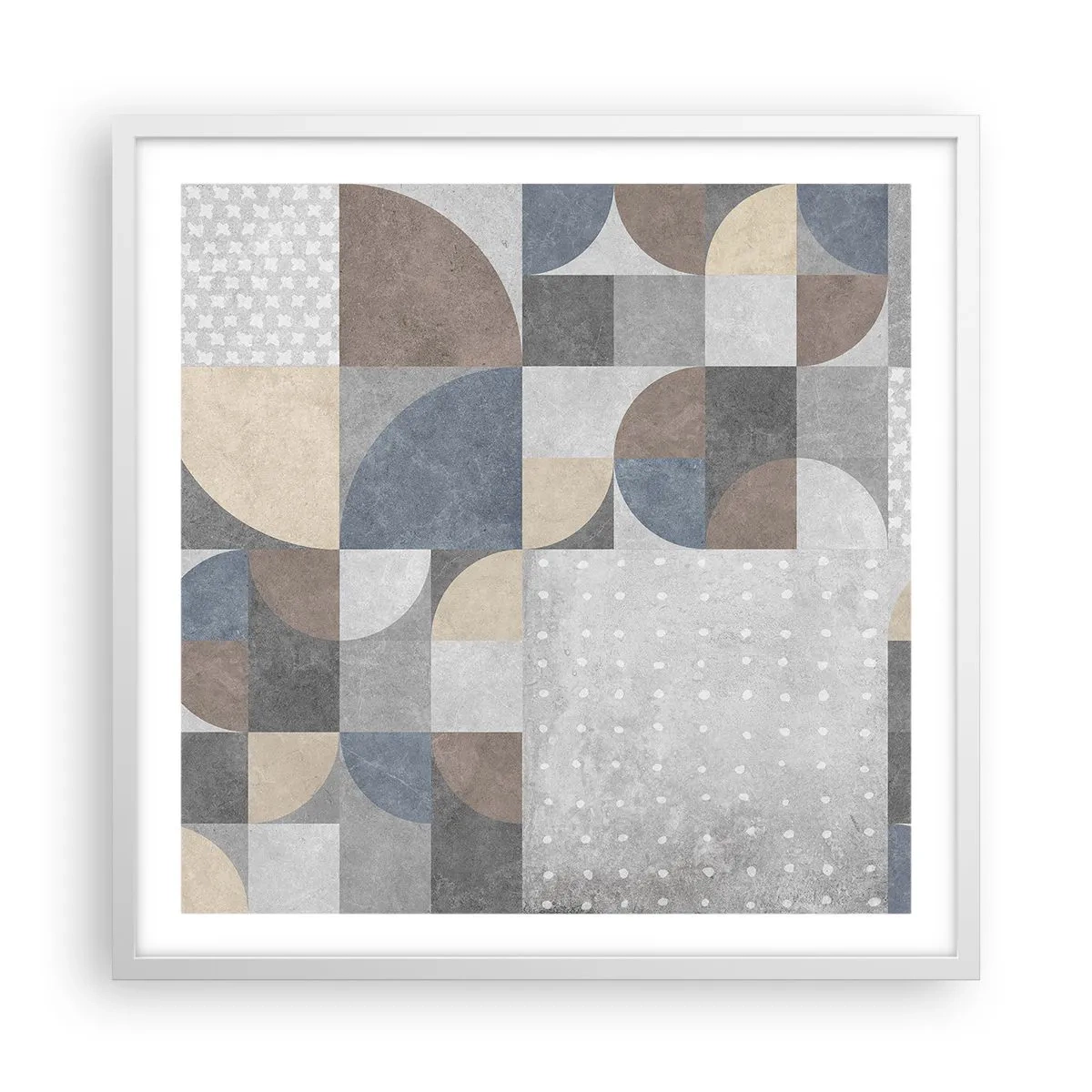 Affiche dans un cadre blanc - Poster - Fantaisie de la céramique  - 60x60 cm