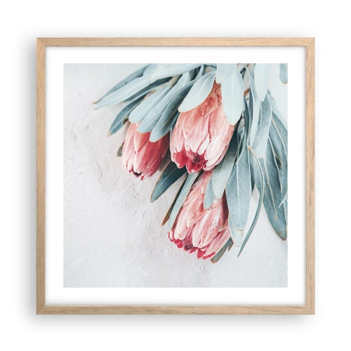 Affiche dans un chêne clair - Poster - Honte de leur propre beauté - 50x50 cm