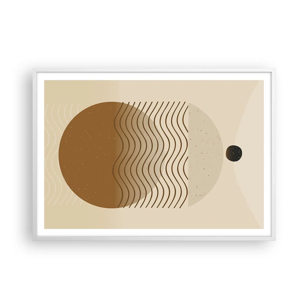 Affiche dans un cadre blanc - Poster - Sur l'origine des figures géométriques - 100x70 cm