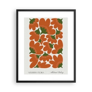 Affiche dans un cadre noir - Poster - La vie des fleurs - 40x50 cm