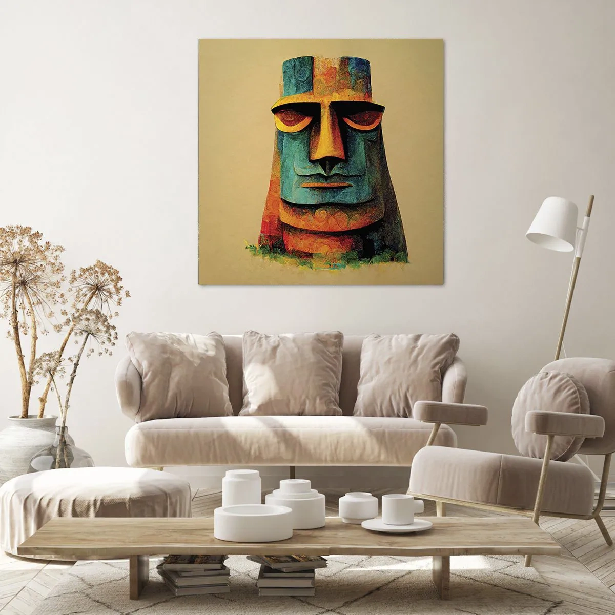 Impression sur toile - Image sur toile - Statuesque et sympathique - 50x50 cm