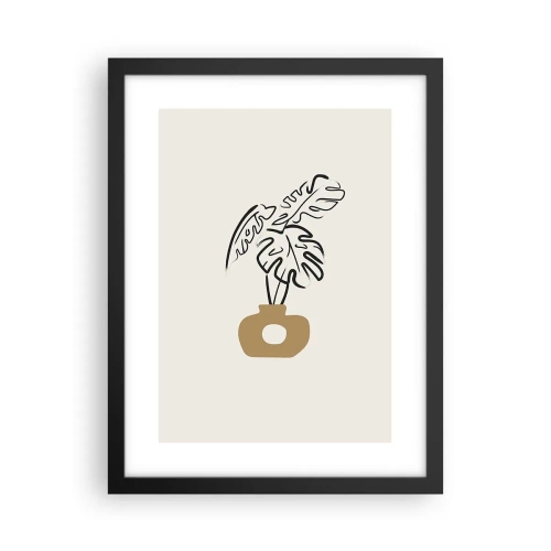 Affiche dans un cadre noir - Poster - Monstera – décoration de la maison - 30x40 cm