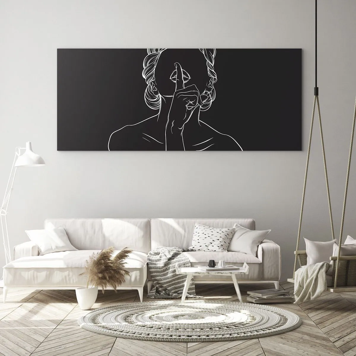 Impression sur verre - Image sur verre - La beauté s'épanouit en silence - 100x40 cm