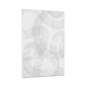 Impression sur verre - Image sur verre - Un motif subtil avec des lignes entrelacées dans des tons clairs - 70x100cm - Il n'y a pas de chemin droit - Décoration murale moderne pour le salon et la chambre ARTTOR