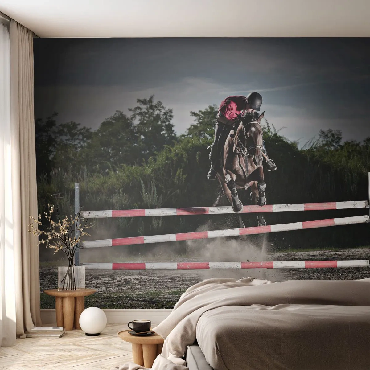 Papier Peint Autocollant Deluxe Sticker - Ensemble pour la victoire - Animaux, Cheval, sport - 250x175 cm