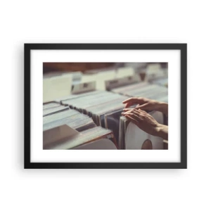 Affiche dans un cadre noir - Poster - A la recherche d'émotions - 40x30 cm