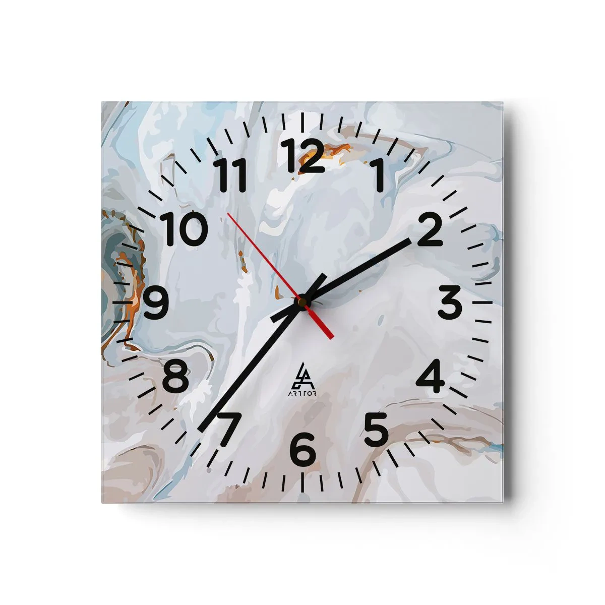 Horloge murale - Pendule murale - Blanc surélevé - 30x30 cm
