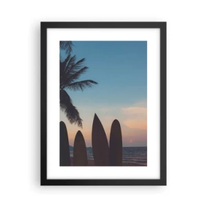 Affiche dans un cadre noir - Poster - Demain sera amusant aussi - 30x40 cm