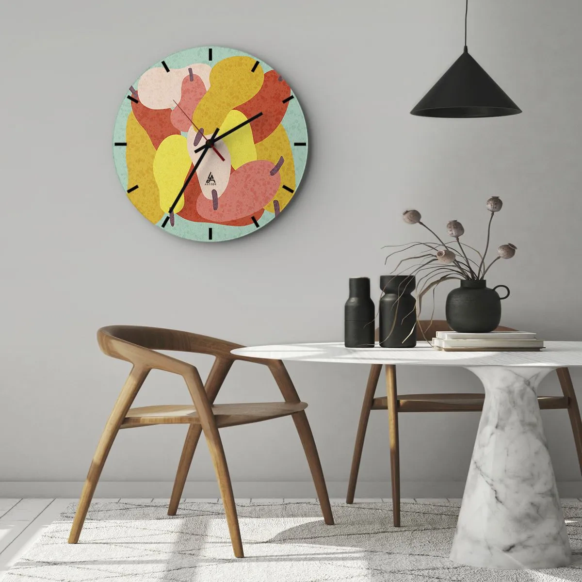 Horloge murale - Pendule murale - Essayez le soleil d'été - 40x40 cm