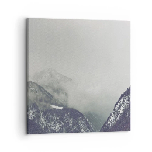 Impression sur toile - Image sur toile - Vallée brumeuse - 70x70 cm