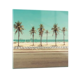 Impression sur verre - Image sur verre - Gardien de plage - 50x50 cm