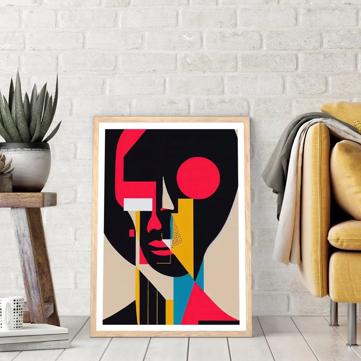 Affiche dans un chêne clair - Poster - Son monde intérieur - 40x50 cm