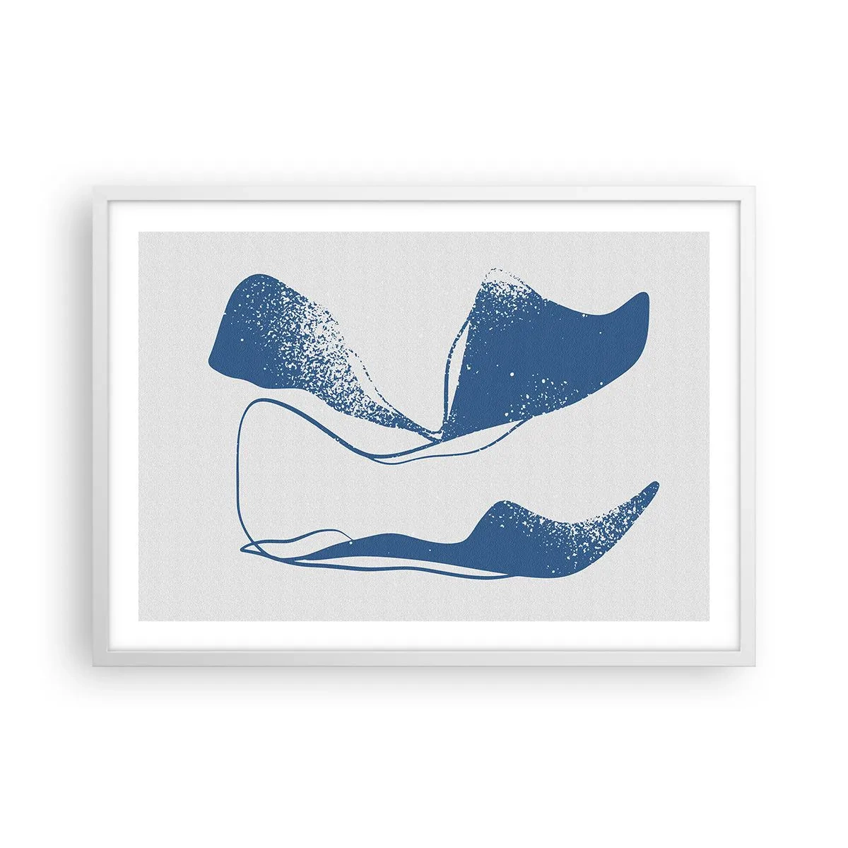 Affiche dans un cadre blanc - Poster - Abstraction ailée - 70x50 cm