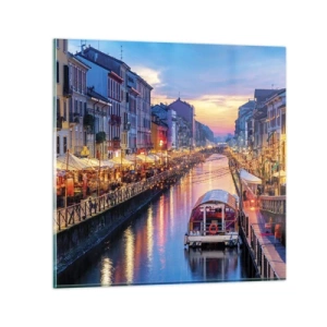 Impression sur verre - Image sur verre - Soirée de lumière et de jeu - 50x50 cm