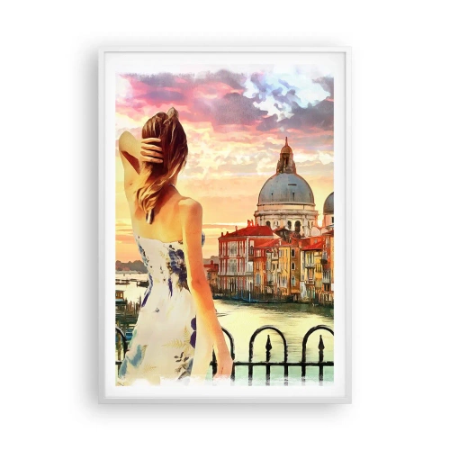 Affiche dans un cadre blanc - Poster - Pour une aventure c'est uniquement dans ... - 70x100 cm