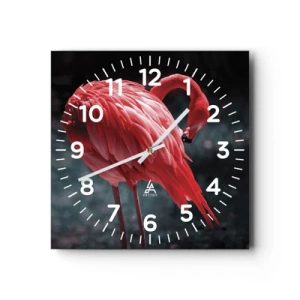Horloge murale - Pendule murale - Poème cramoisi de la nature - 30x30 cm