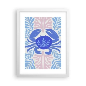 Affiche dans un cadre blanc - Poster - Comme une fleur de mer - 30x40 cm