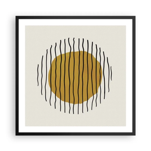 Affiche dans un cadre noir - Poster - Abstraction tremblante de chaleur - 60x60 cm