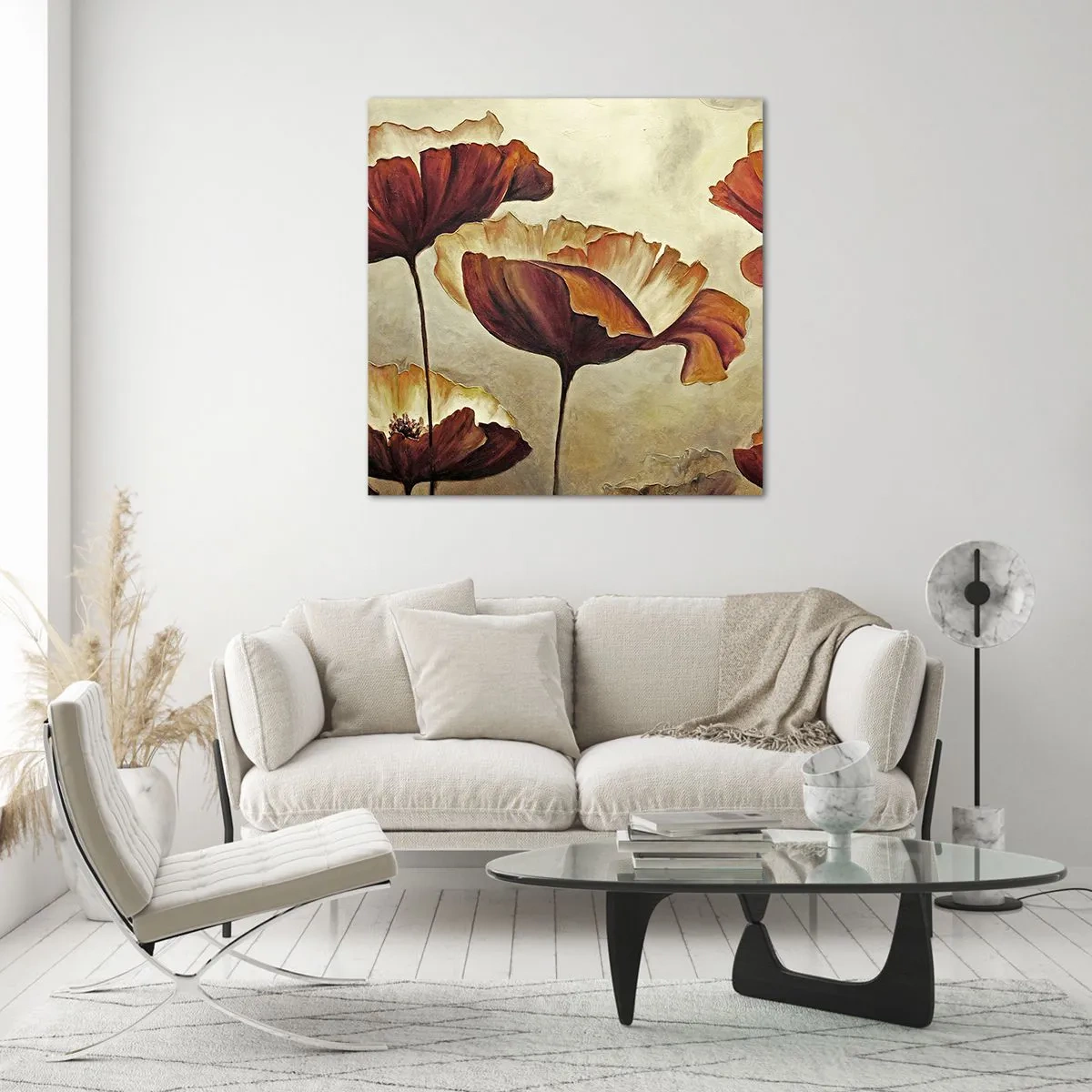 Impression sur verre - Image sur verre - À la lisière des champs - 70x70 cm