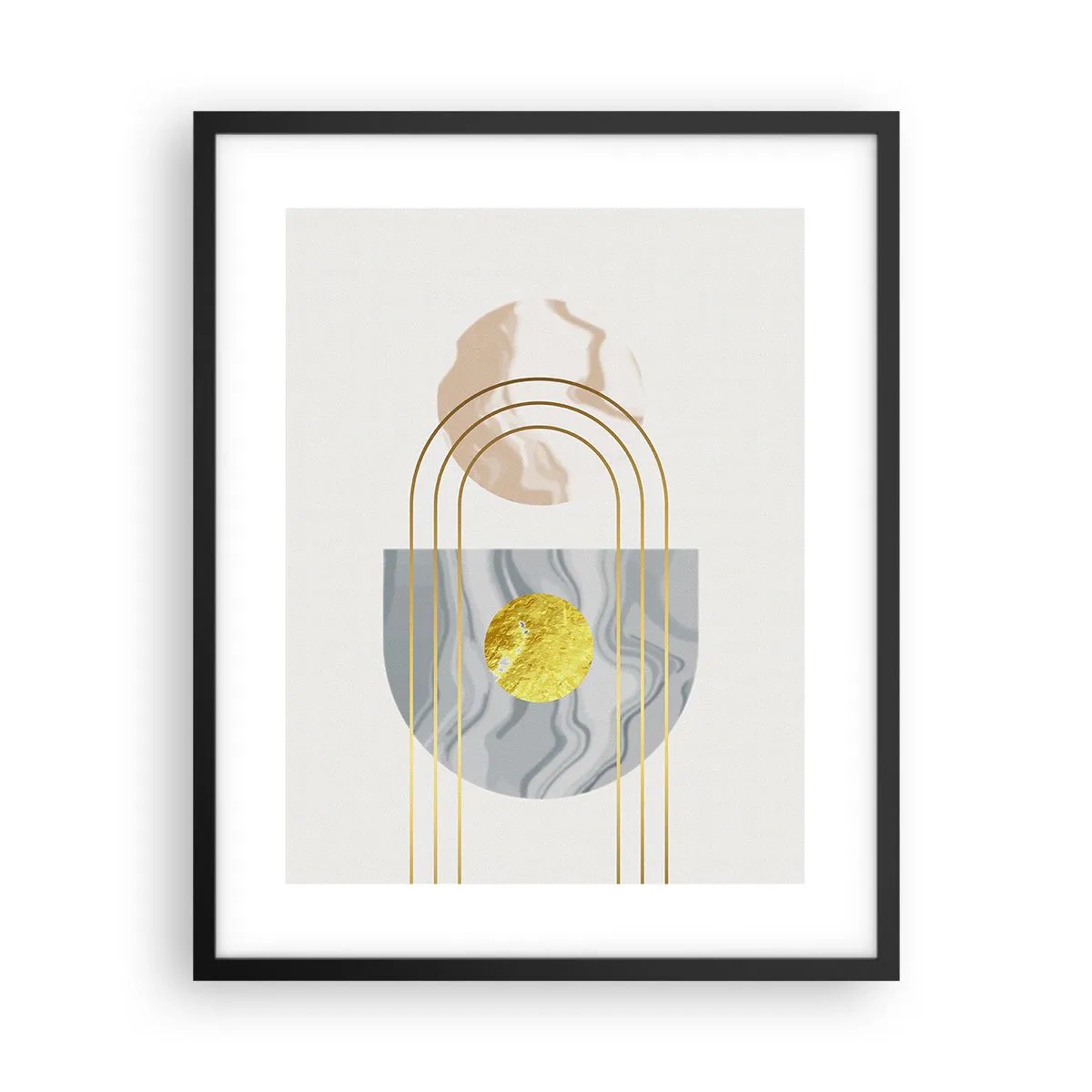 Affiche dans un cadre noir - Poster - Clareté et brillance - 40x50 cm