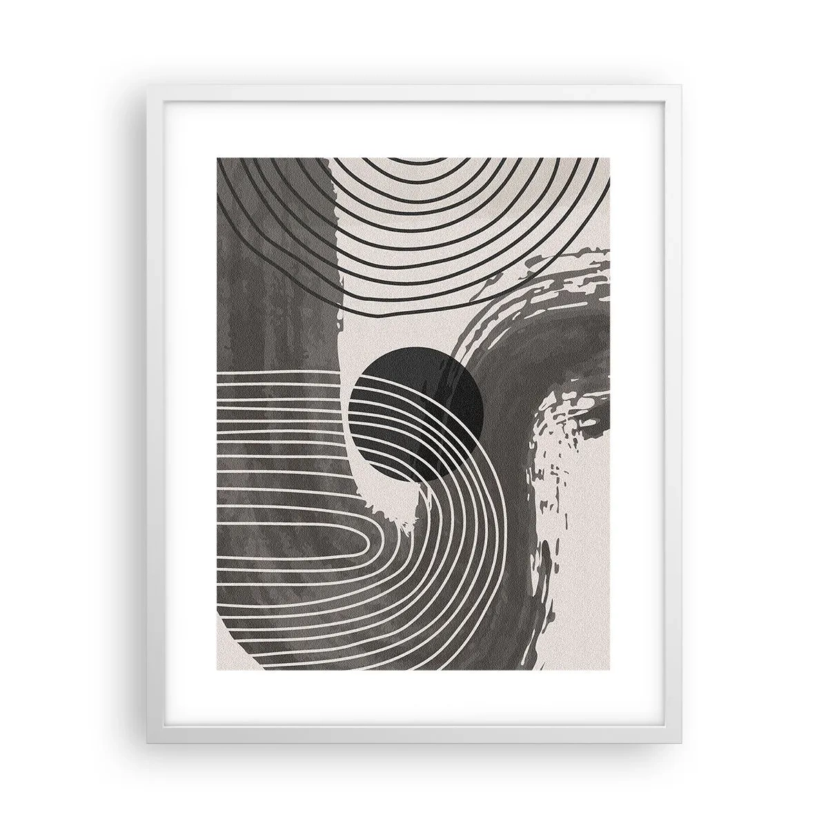 Affiche dans un cadre blanc - Poster - L'ovale gagne - 40x50 cm