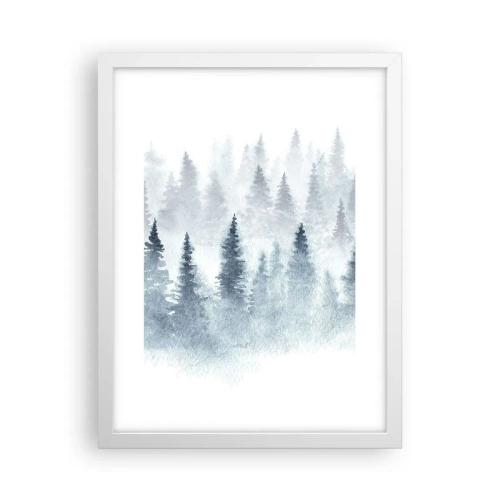 Affiche dans un cadre blanc - Poster - Enveloppé de brouillard - 30x40 cm