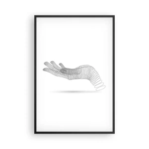 Affiche dans un cadre noir - Poster - La main ressort - 61x91 cm