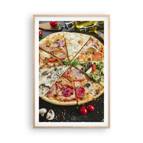 Affiche dans un chêne clair - Poster - Une gamme de saveurs - 61x91 cm