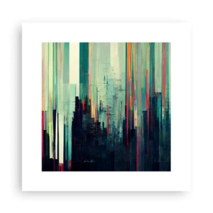 Affiche - Poster - Ville futuriste - 30x30 cm