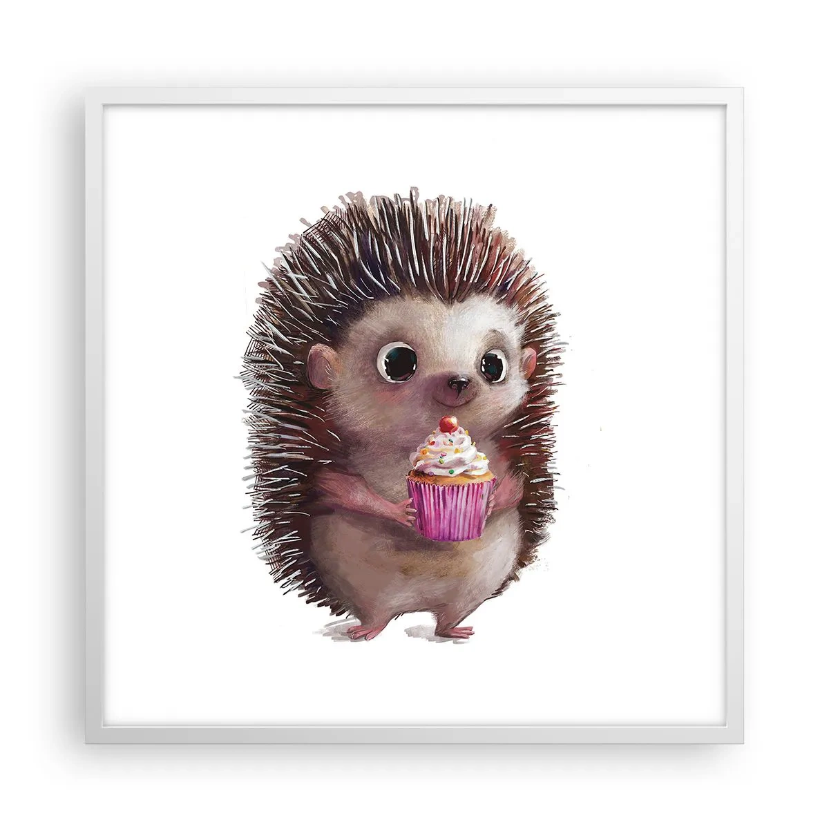 Affiche dans un cadre blanc - Poster - La fête c'est tous les jours - 60x60 cm