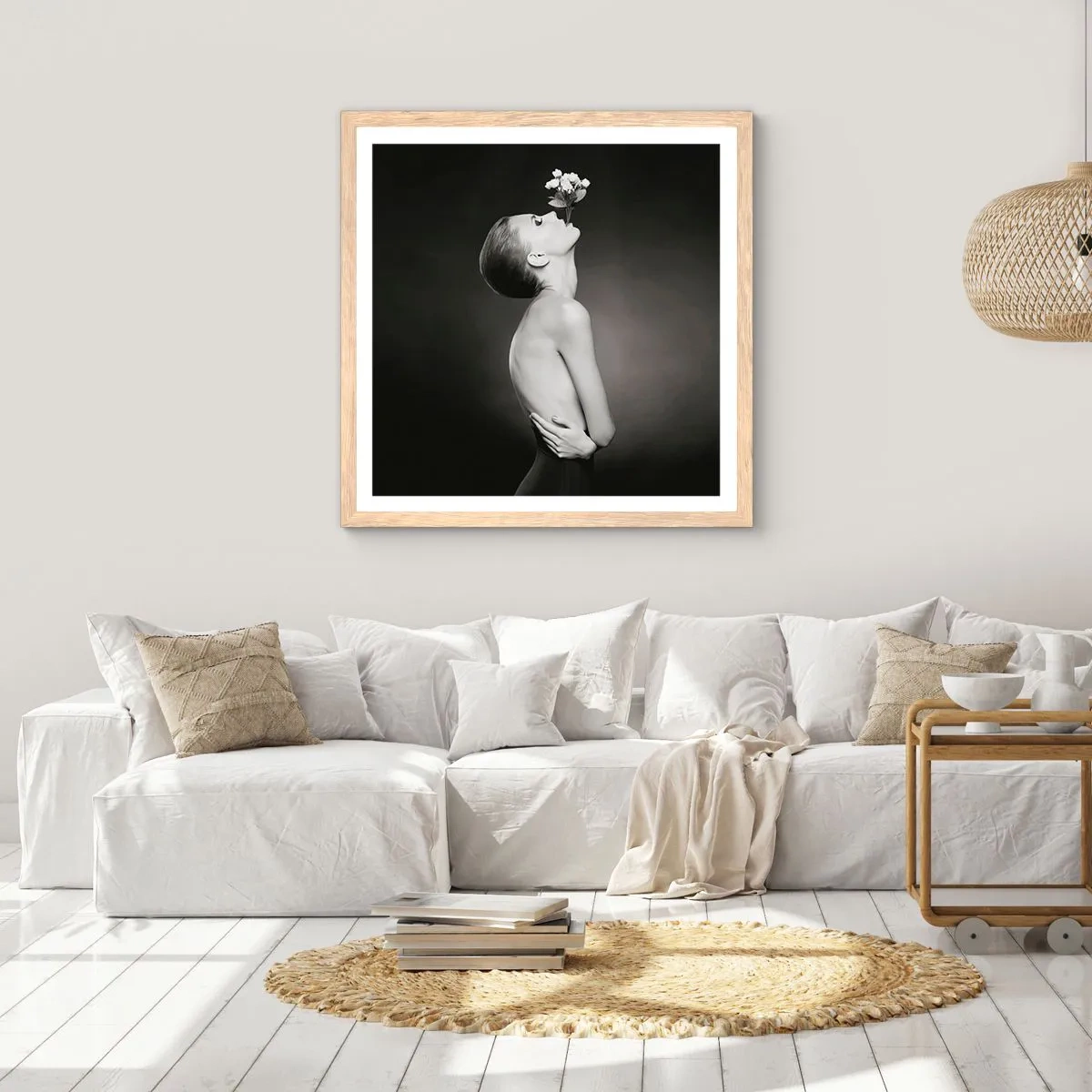 Affiche dans un chêne clair - Poster - Elégance excentrique - 40x40 cm