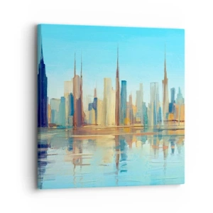 Impression sur toile - Image sur toile - Une métropole ensoleillée - 30x30 cm