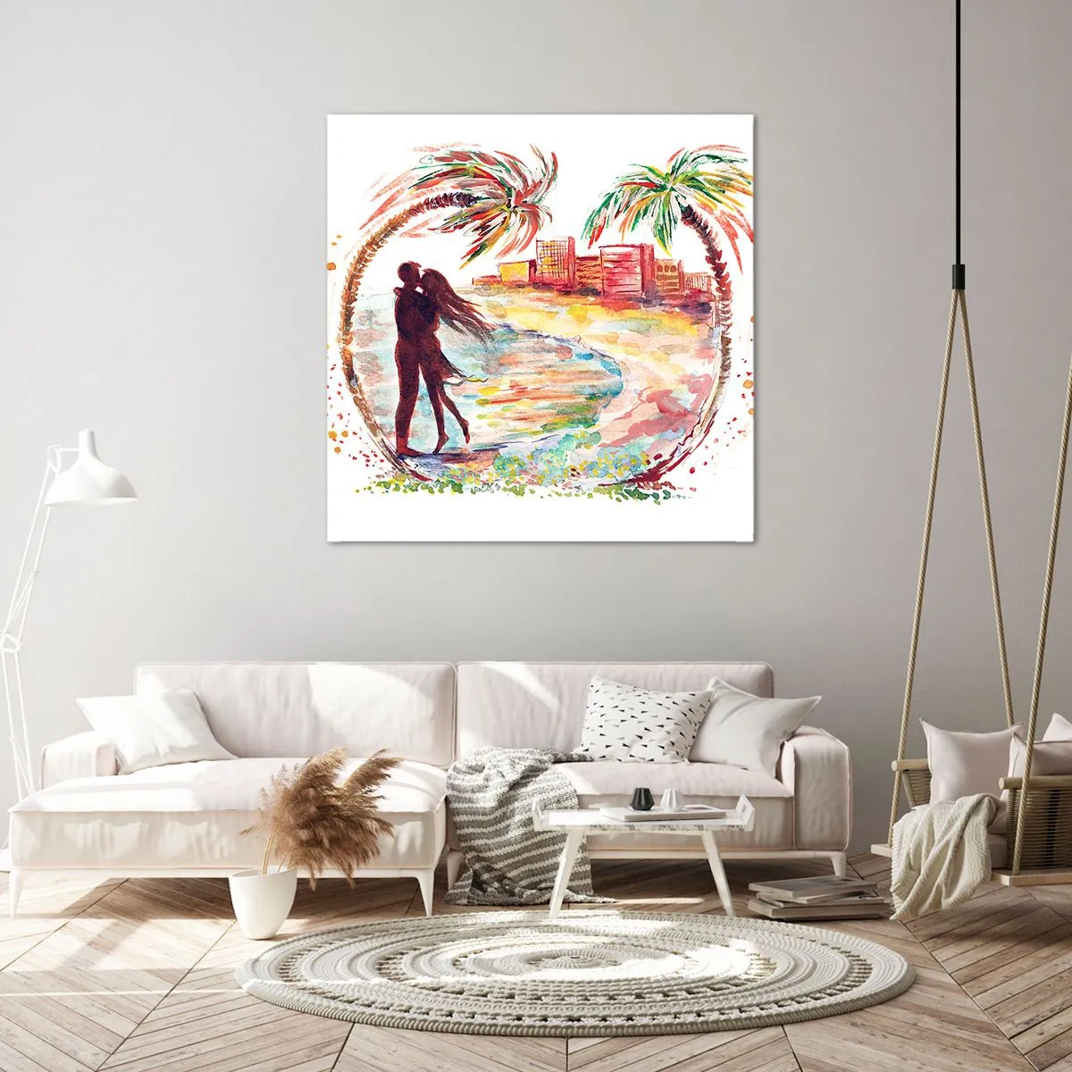 Impression sur toile - Image sur toile - Vacances romantiques - 60x60 cm