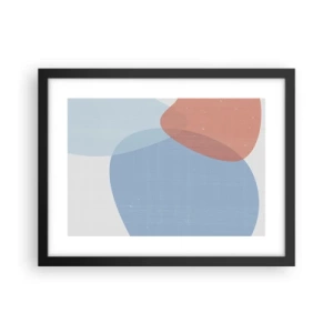 Affiche dans un cadre noir - Poster - Relations pastel - 40x30 cm