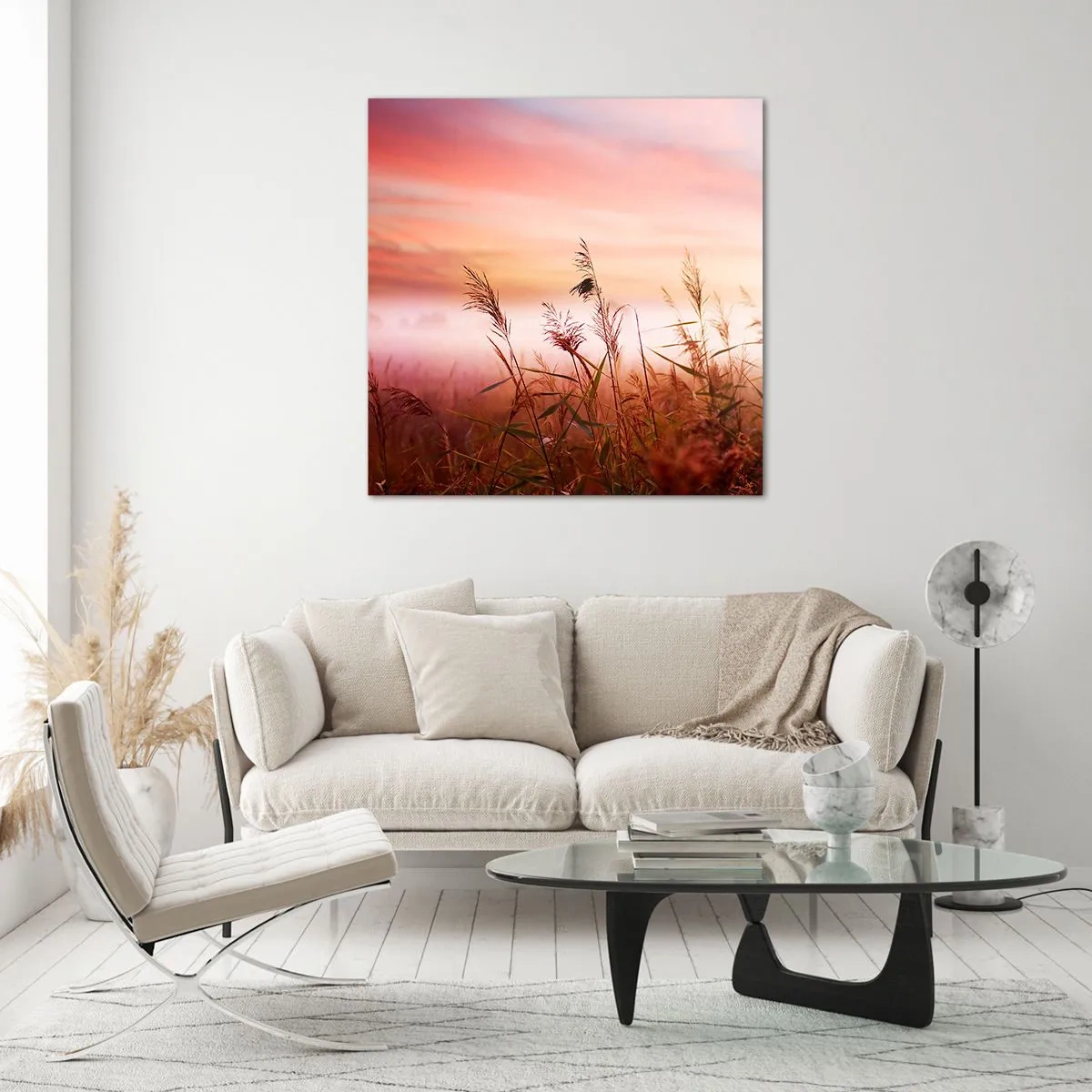 Impression sur verre - Image sur verre - Cerfs-volants, pissenlits, vent - 70x70 cm