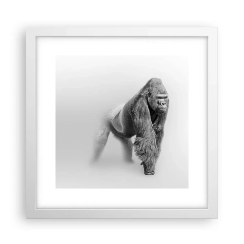 Affiche dans un cadre blanc - Poster - Confiant en sa force - 30x30 cm