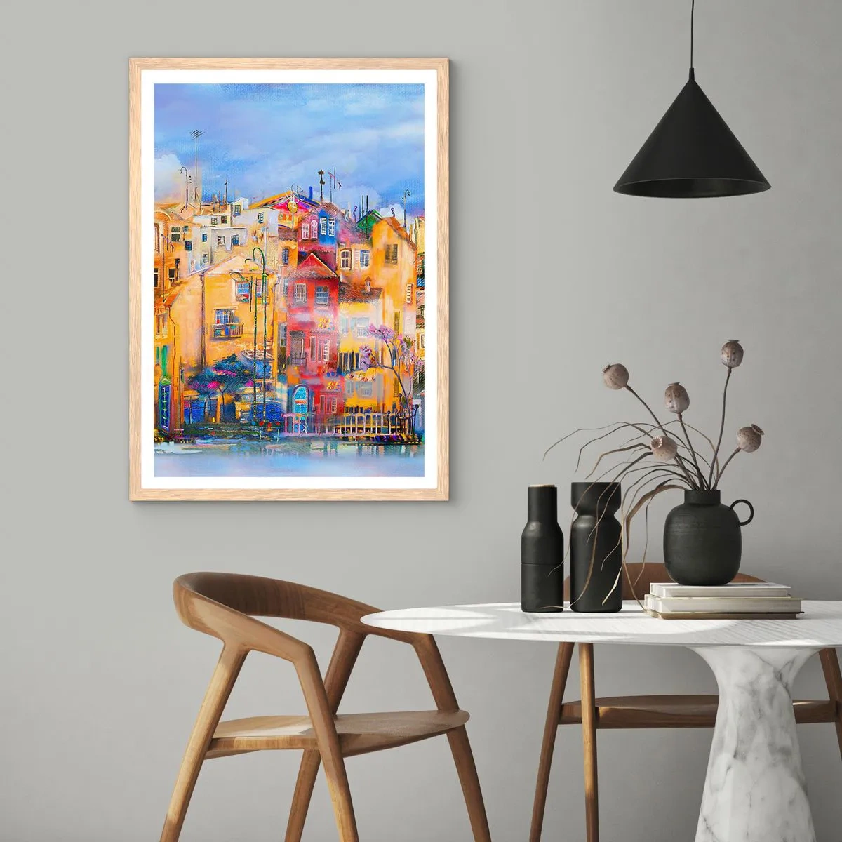 Affiche dans un chêne clair - Poster - Nous sommes ensemble - 30x40 cm