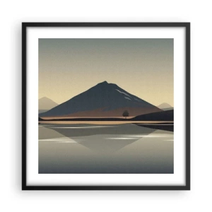 Affiche dans un cadre noir - Poster - Reflet de miroir - 50x50 cm