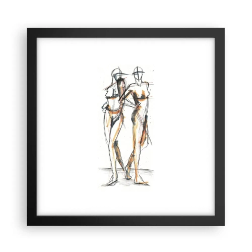 Affiche dans un cadre noir - Poster - Étude de la grâce - 30x30 cm