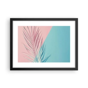 Affiche dans un cadre noir - Poster - Impression tropicale - 40x30 cm