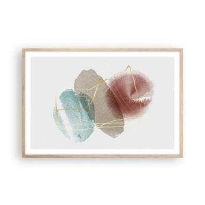 Affiche dans un chêne clair - Poster - Coraux de l'espace - 91x61 cm