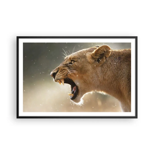 Affiche dans un cadre noir - Poster - Essayez de ne pas écouter - 91x61 cm